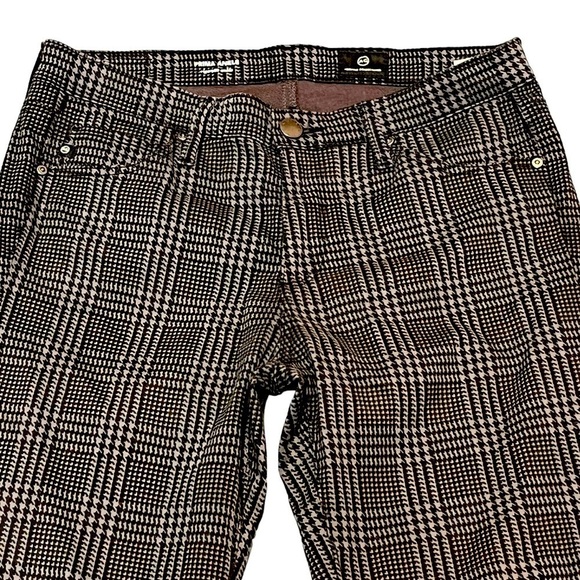 Ag Adriano Goldschmied Houndstooth Pima Cigarette Ankle Pant Blk/Gr Size 28 #937 - Picture 6 of 8
